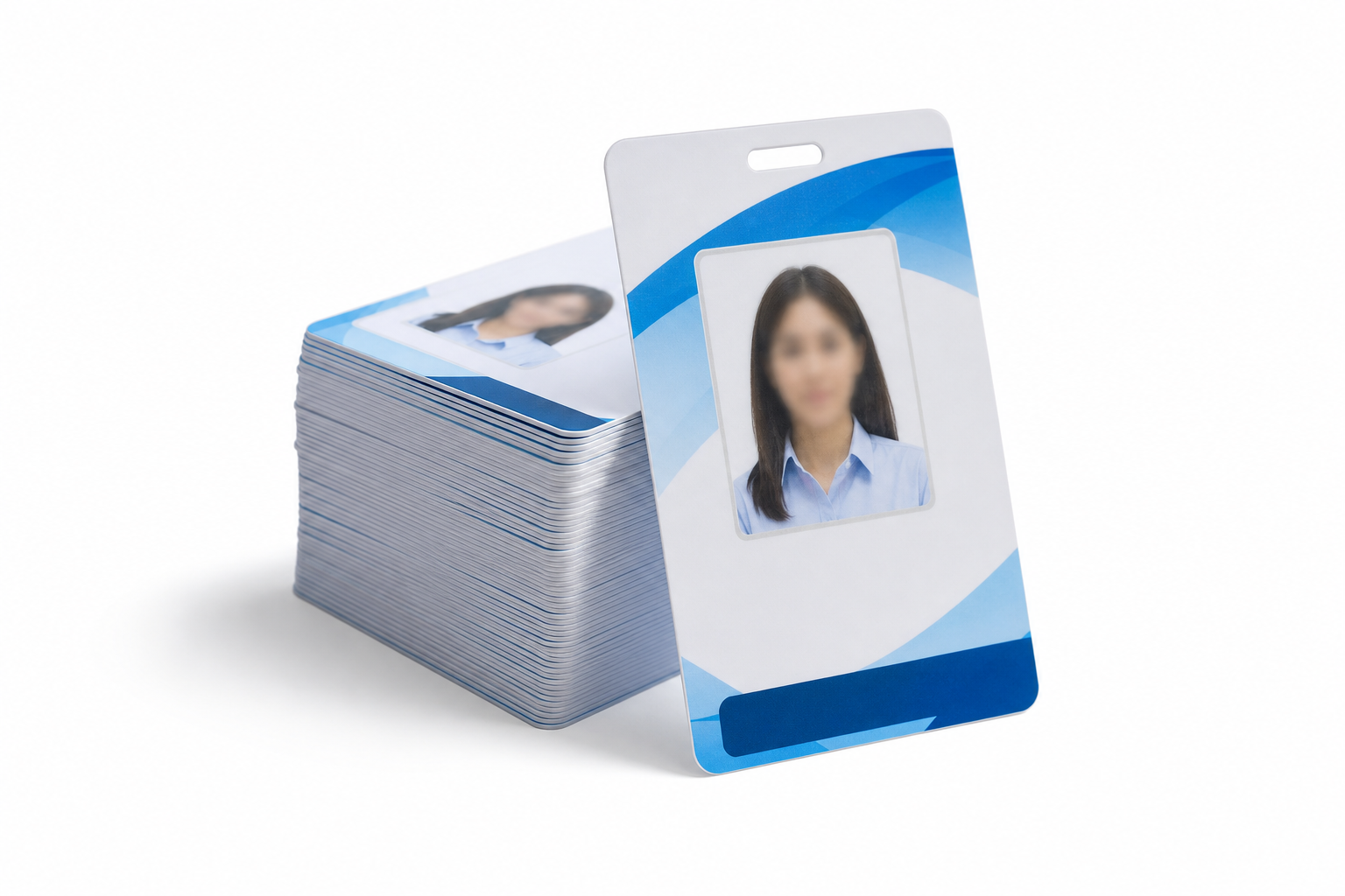 Impression cartes PVC recto/verso — lot de 100