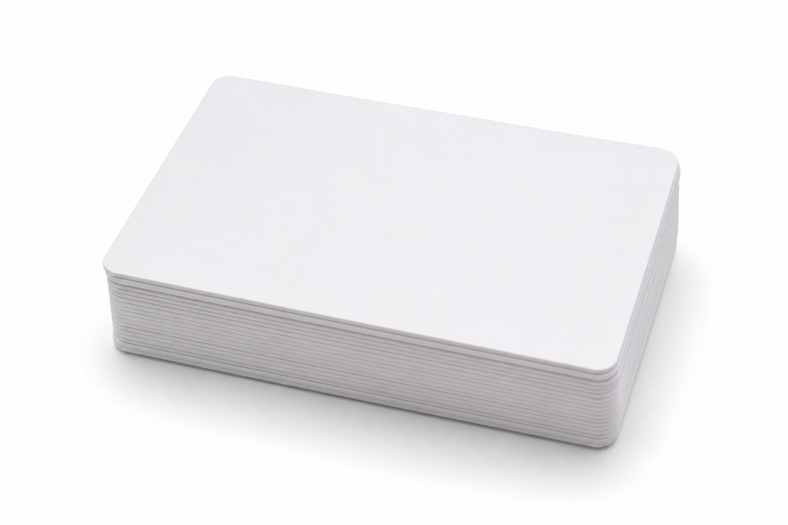 Cartes PVC blanches CR80 0,76 mm — lot de 500